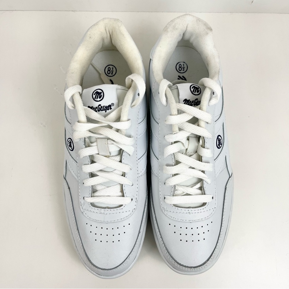 MacGregor White Leather Low Top Court Sneakers Mens Size 8.5